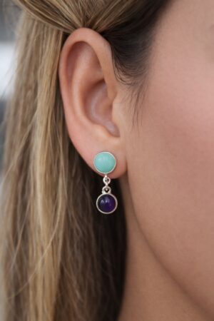 Mist & Twilight Studs handcrafted earring by Watson Wells Jewelry