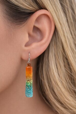 Sunset Tide handcrafted earring by Watson Wells Jewelry