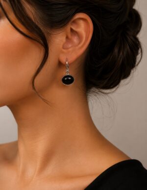 Soiree Noir Hoops